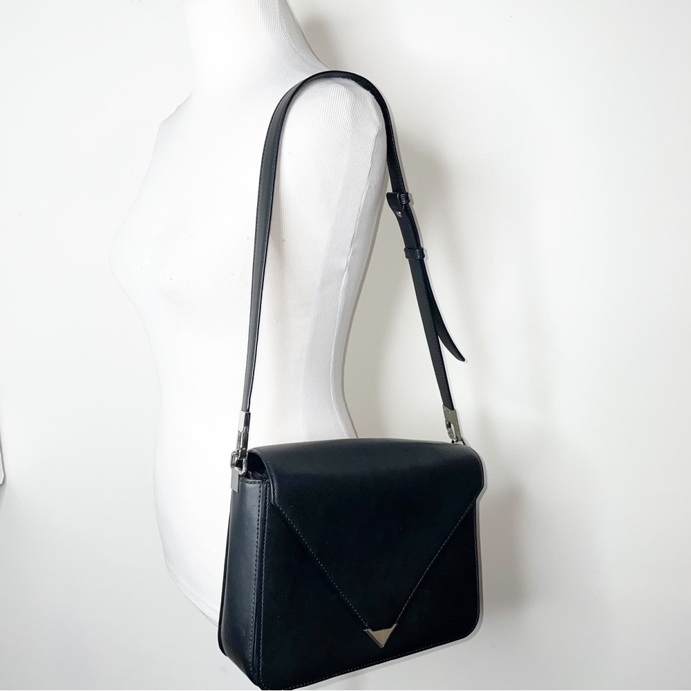 Alexander Wang Prisma Envelope Black Leather Shoulder Bag